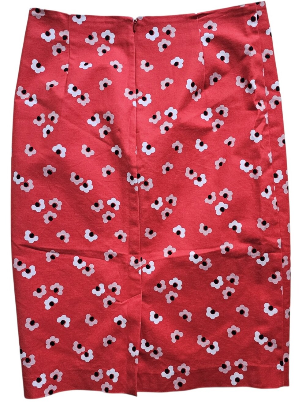 Boden Below Knee Pencil Red Floral Pencil Skirt - Picture 2 of 6